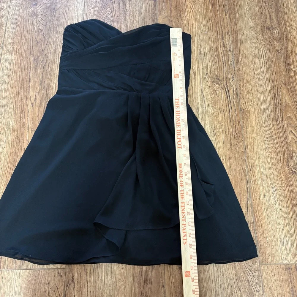 Express Black Strapless Sweetheart ruffle Cocktail Mini Dress Womens Size 10 y2k